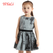 Robe de coton O-Neck sans manches de haute qualité OEM pour les petites filles